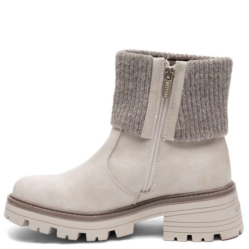 Mustang Insulated Comfortable Women's Ankle Boots Block Heel Beige 36M0132004
