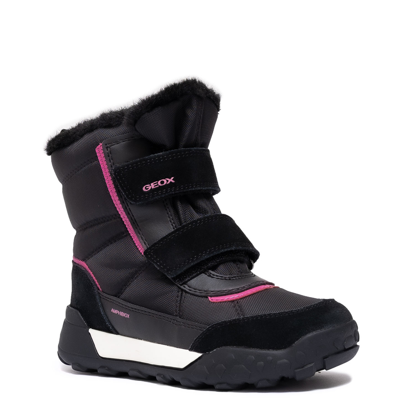 Geox Śniegowce Dziewczęce Black/Fuchsia