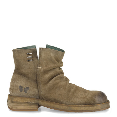 Felmini Women's Leather Ankle Boots Beige