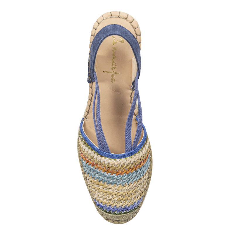 Maciejka Espadryle damskie na koturnie Jeans
