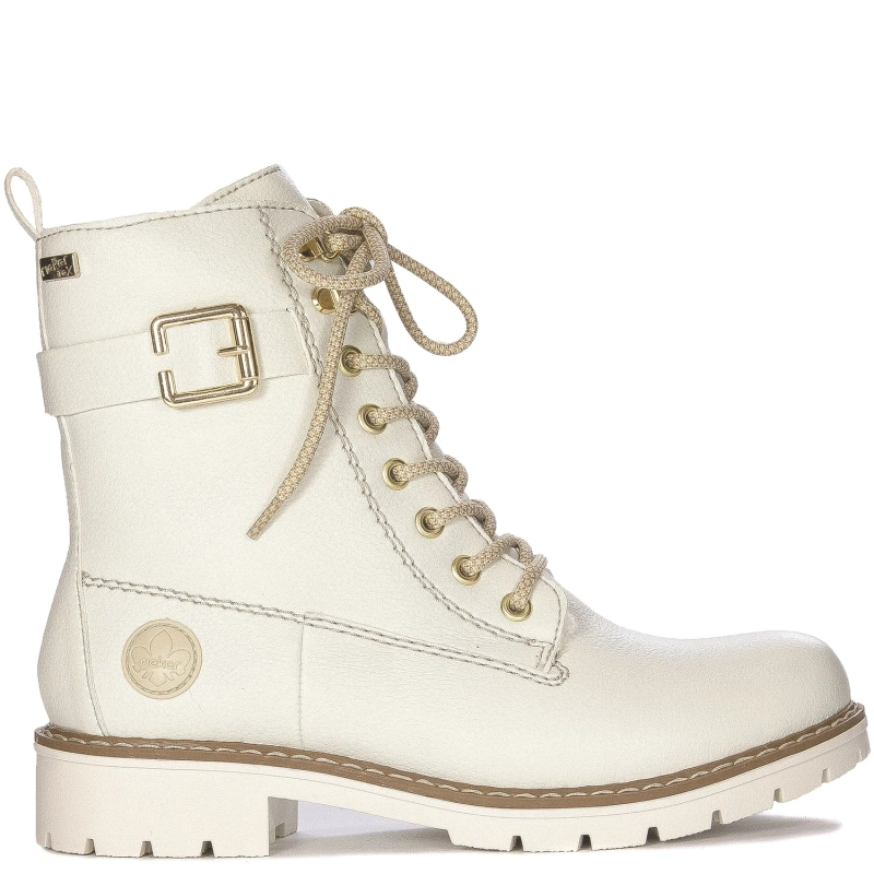 Rieker Y9126-80 Women's Warned White Boots