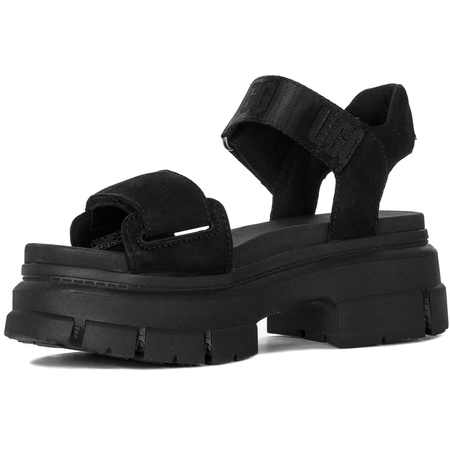 UGG Women's Leather Sandals Ankle Black