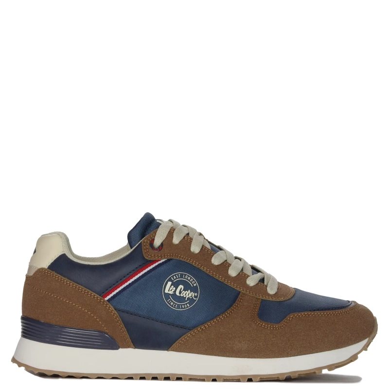 Lee Cooper Sneakersy półbuty męskie Brązowy Granatowy