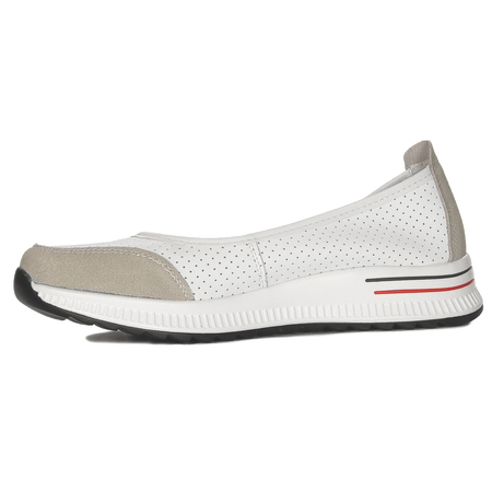 Filippo Women's White and Grey Low Shoes