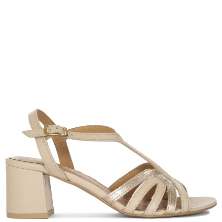 Maciejka Women's High Heel Sandals Leather Beige