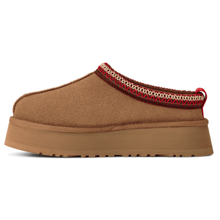 UGG Kapcie Platformowe Zamszowe Obuwie Domowe Futrzane Chestnut Brązowy 1174471-CHE