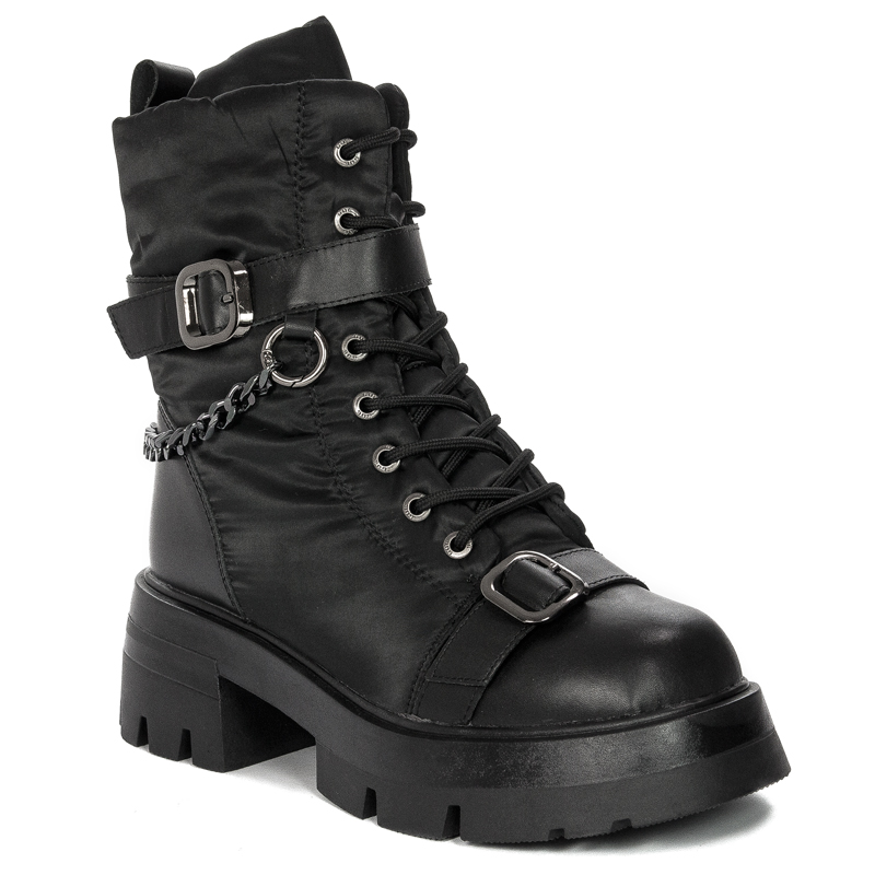 GOE Women's warm leather black women's boots