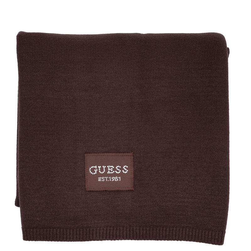 Guess Women Scarf With Logo And Rhinestones Brown AW5632VIS03-BTC