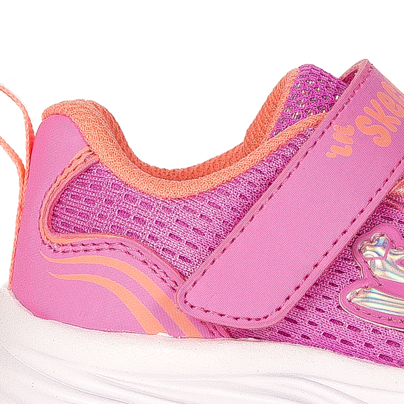 Skechers Sneakersy Dziewczęce Różowe Pomarańczowe