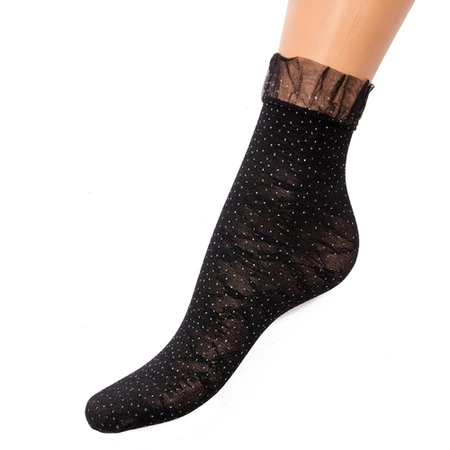 Patterned lycra socks Magnetis Collant I Black Glitter