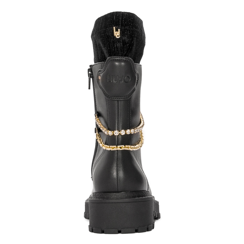 Liu Jo Women's Leather Platform Rumi 10 Boots Black
