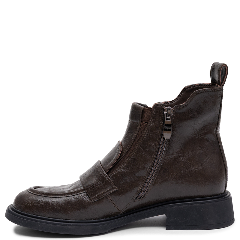 Maciejka Women's Leather Ankle Boots with Zipper Brown K7759-02/00-7