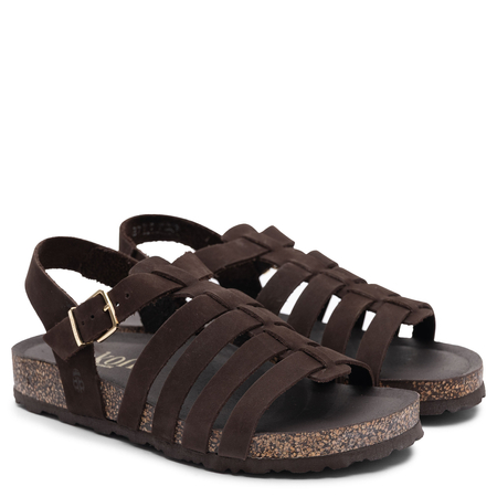 Yokono Jerba Leather Sandals Brown JERBA-260-NOB-MAR