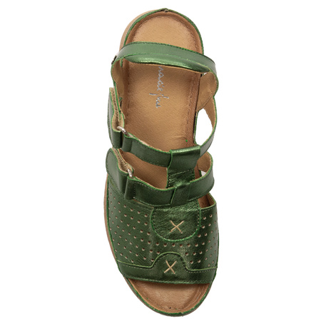 Maciejka Women's Leather Sandals Green