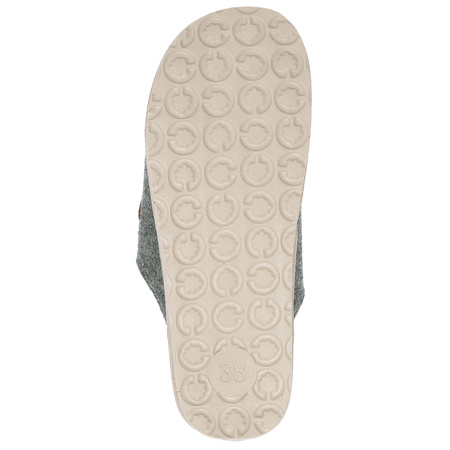 Inblu Felt Home Slippers Leather Insole Green CS000047-GREEN