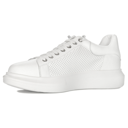 GOE Sneakersy męskie skórzane White białe