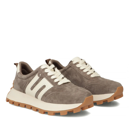 Filippo Women's Beige Leather Shoes DP6743-26-TP