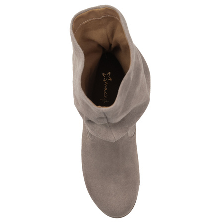 Maciejka Women's Leather Velour Boots Beige