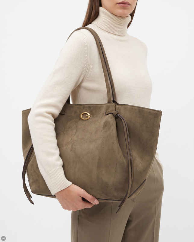 Women's Handbag Guess Classic Suede Olive HWSG2237230-OLIVE