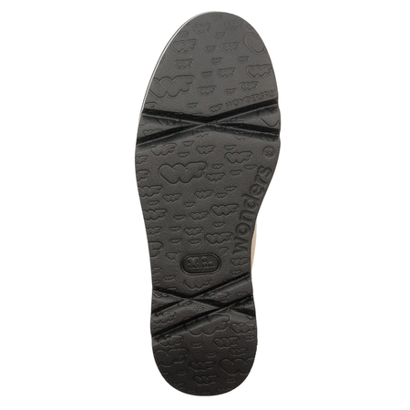 Wonders Botki Damskie Skórzane Na Platformie Wild Negro Cream