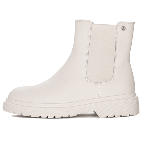 GOE Women's warm leather white boots