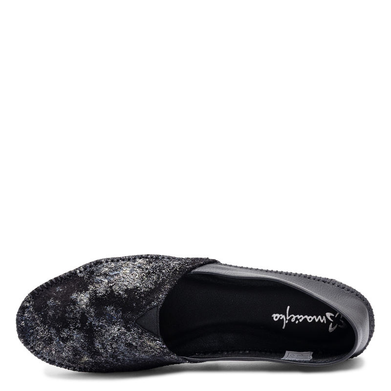 Maciejka Leather Slip-On Shoes Metallic Shine Black Silver 1930W-47/00-0