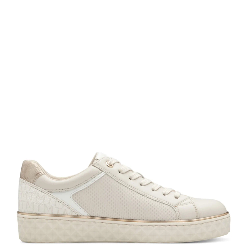 Marco Tozzi Women's Cream Comb Flat Shoes Sneakers