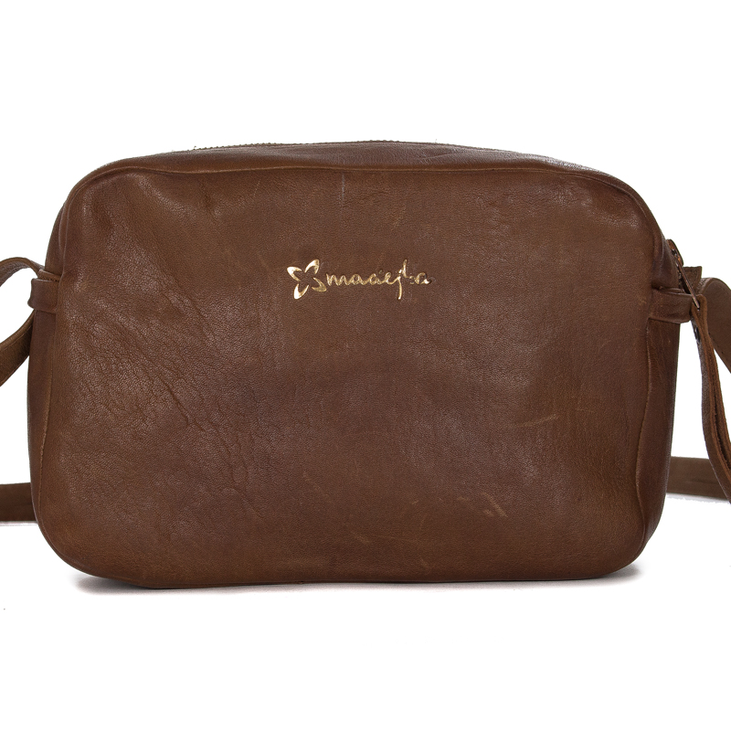 Maciejka Brown Leather Women's small Handbag