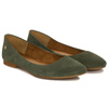 Maciejka Leather Ballet Flats Almond Toe Flat Heel Olive 04100-45/00-8