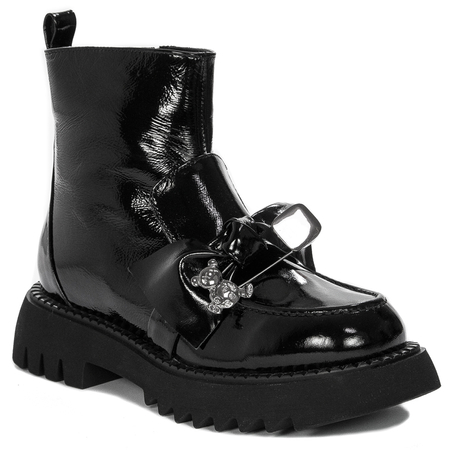 Boccato Women's Pattent Leather Boots Black