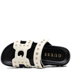 Guess Platform Slides Adjustable Strap Slides Grommet Detail Ivory-Black FLPFASELE03 IVORY