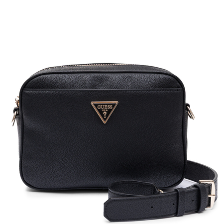 Guess Meridian Torebka Listonoszka Gładka Czarna HWBG6974140-BLACK