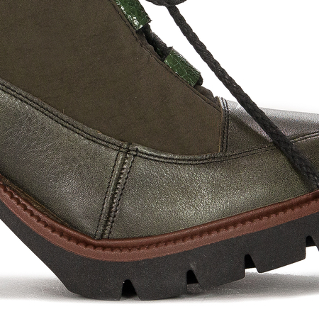 Maciejka Green Women's Lace-Up Boots