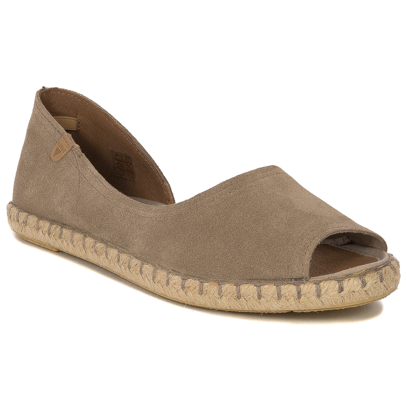 Verbenas Cruz Suede Espadrilles Beige CRUZ-SER-PIEDRA