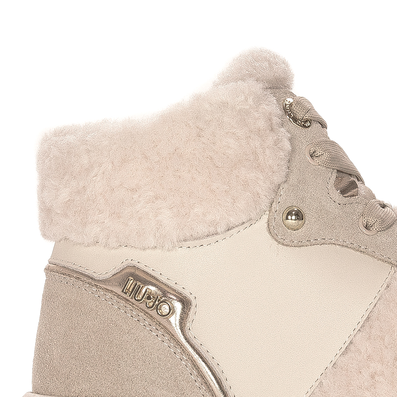 Liu Jo Women's Leather Platform Cleo 22 Sand Boots
