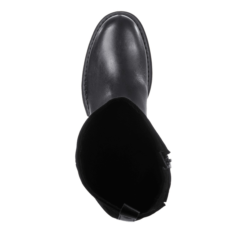 Marco Tozzi Leather Knee-High Boots Warm Lined Black 2-25603-43-098