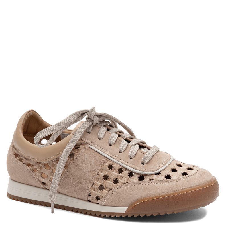 Maciejka Leather Openwork Sneakers Breathable Beige 07321-04/00-1