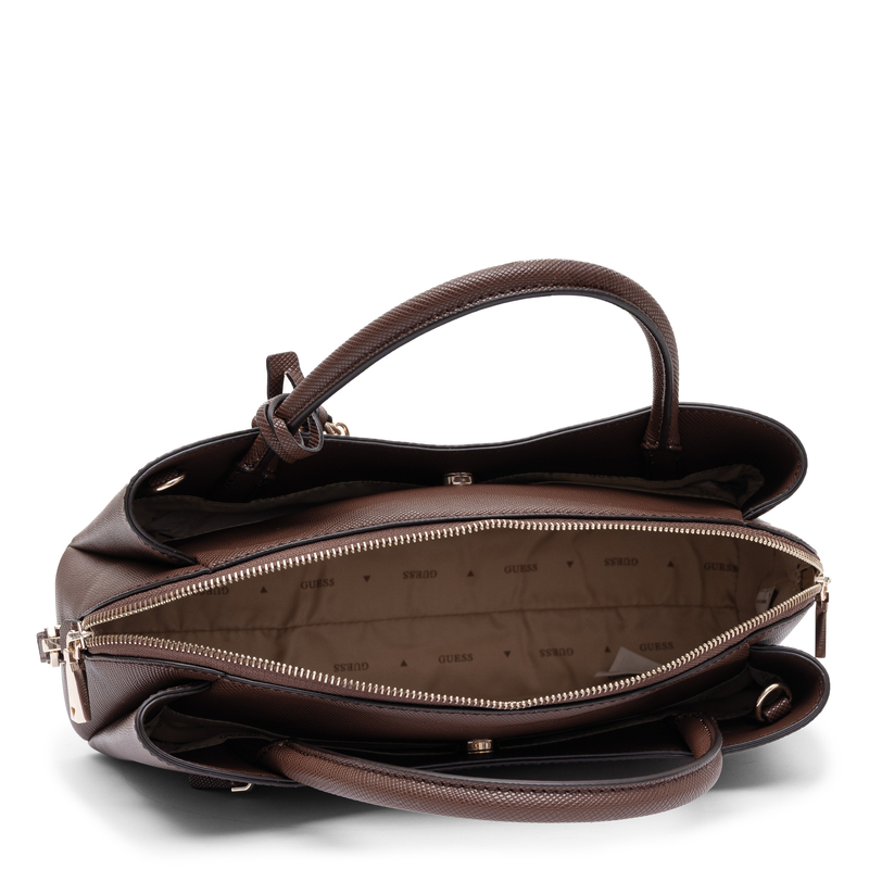 Guess Zadra Torebka Klasyczna Kuferek Brązowa HWZG2227050-BROWN