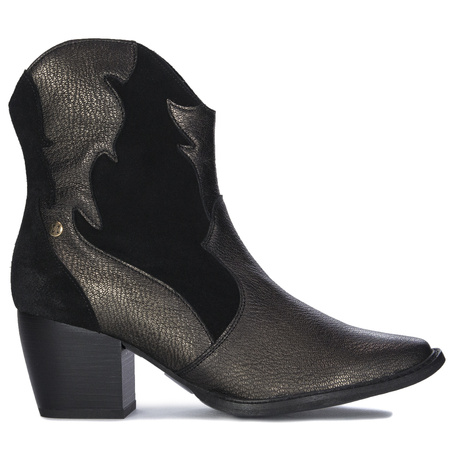 Maciejka Gold & Black Women's Boots