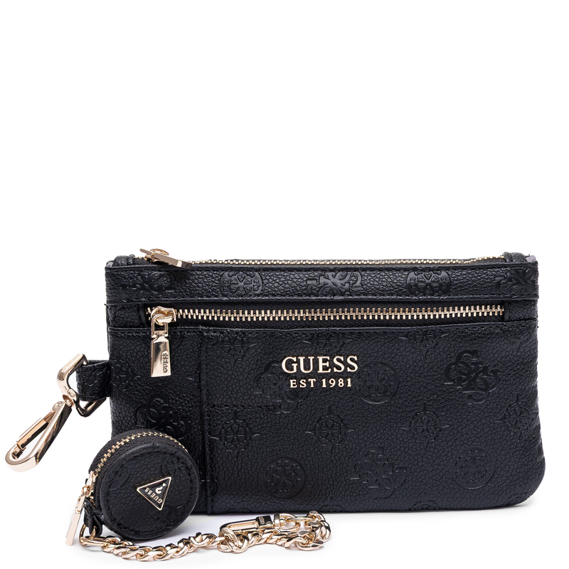 Guess Kasinta Debossed Monogram Pouch Wallet Black TXDP2222060-BLACK
