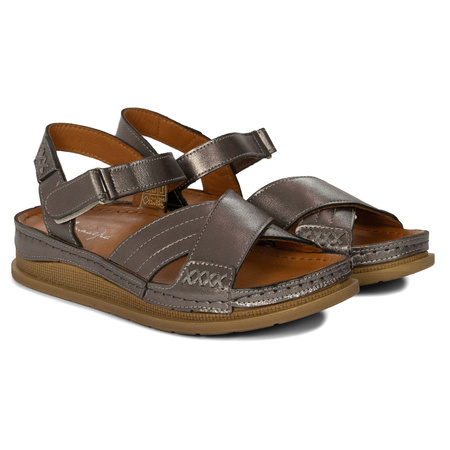 Maciejka Women's Leather Sandals Silver