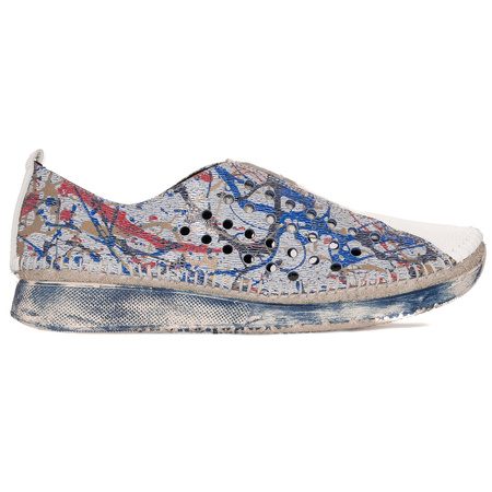 Maciejka Women's leather shoes White Blue