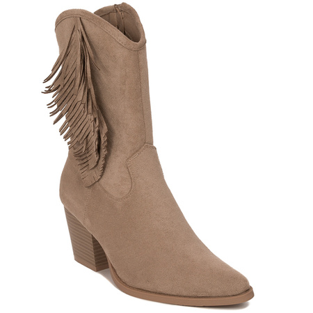 S.Barski Women's beige insulated boots