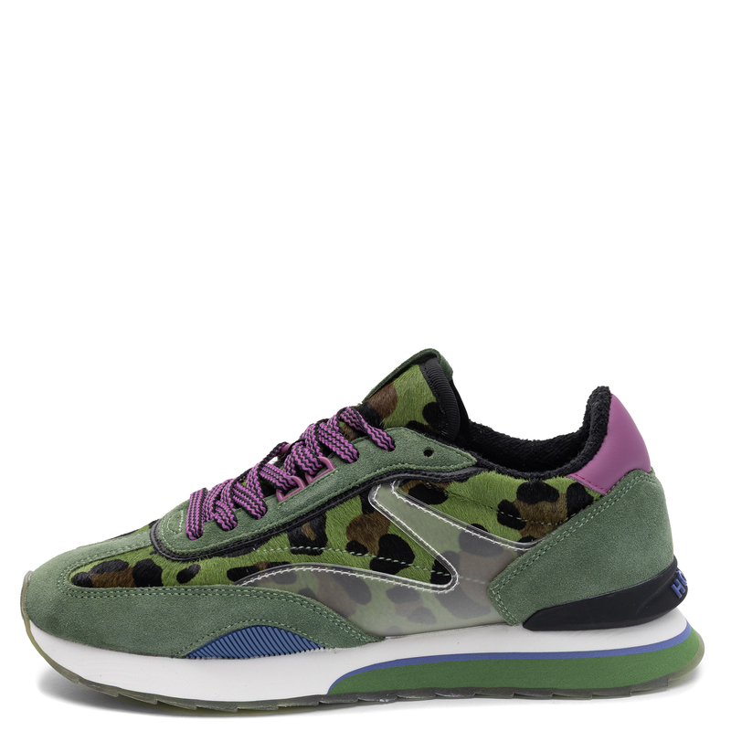 Hoff Skórzane w Panterkę Sneakersy Damskie Zielone 22503002