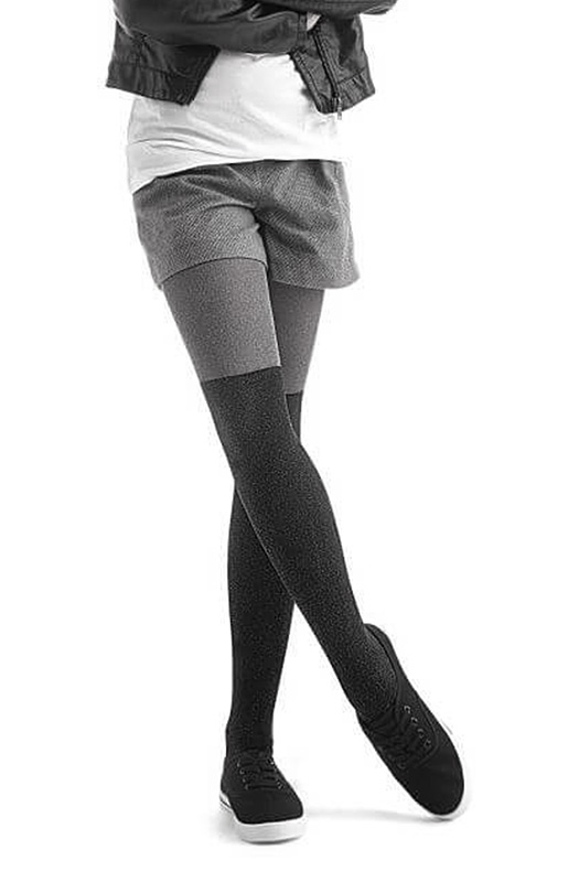 NOQ By Knittex Melange Graffiti Nero children's tights