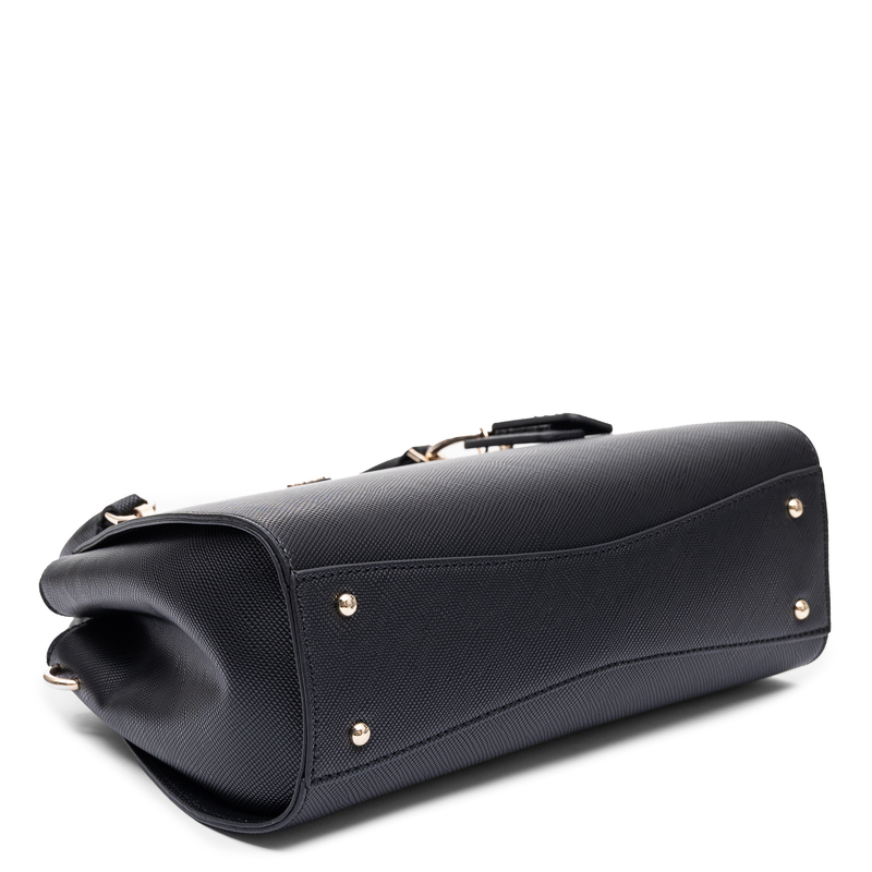 Guess Klasyczna Torebka Kuferek Do Ręki I Na Ramię Elegancka Czarna HWZG9672070-BLACK