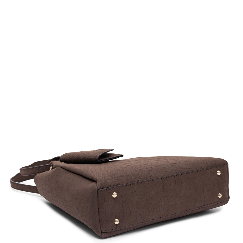 Guess Lorella Torba Damska Klasyczna Tłoczona Brązowa HWCG2306230-ESP