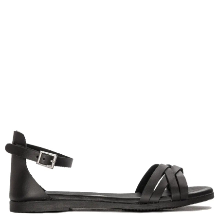 Maciejka Black leather women's sandals