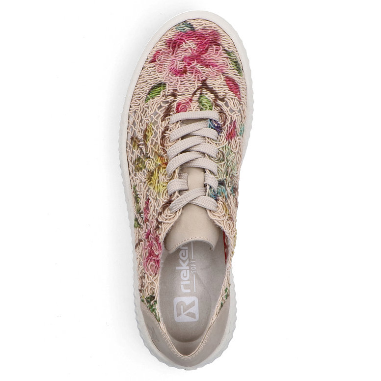 Rieker Wielokolorowe Sneakersy Damskie Ażurowe Tekstylne N9919-91