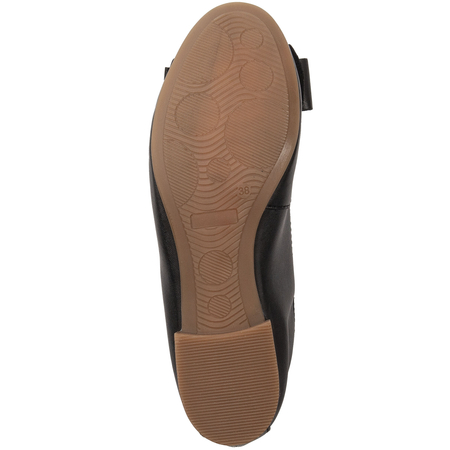 Maciejka Classic Leather Ballerinas With Bow Black P6802-01/00-0